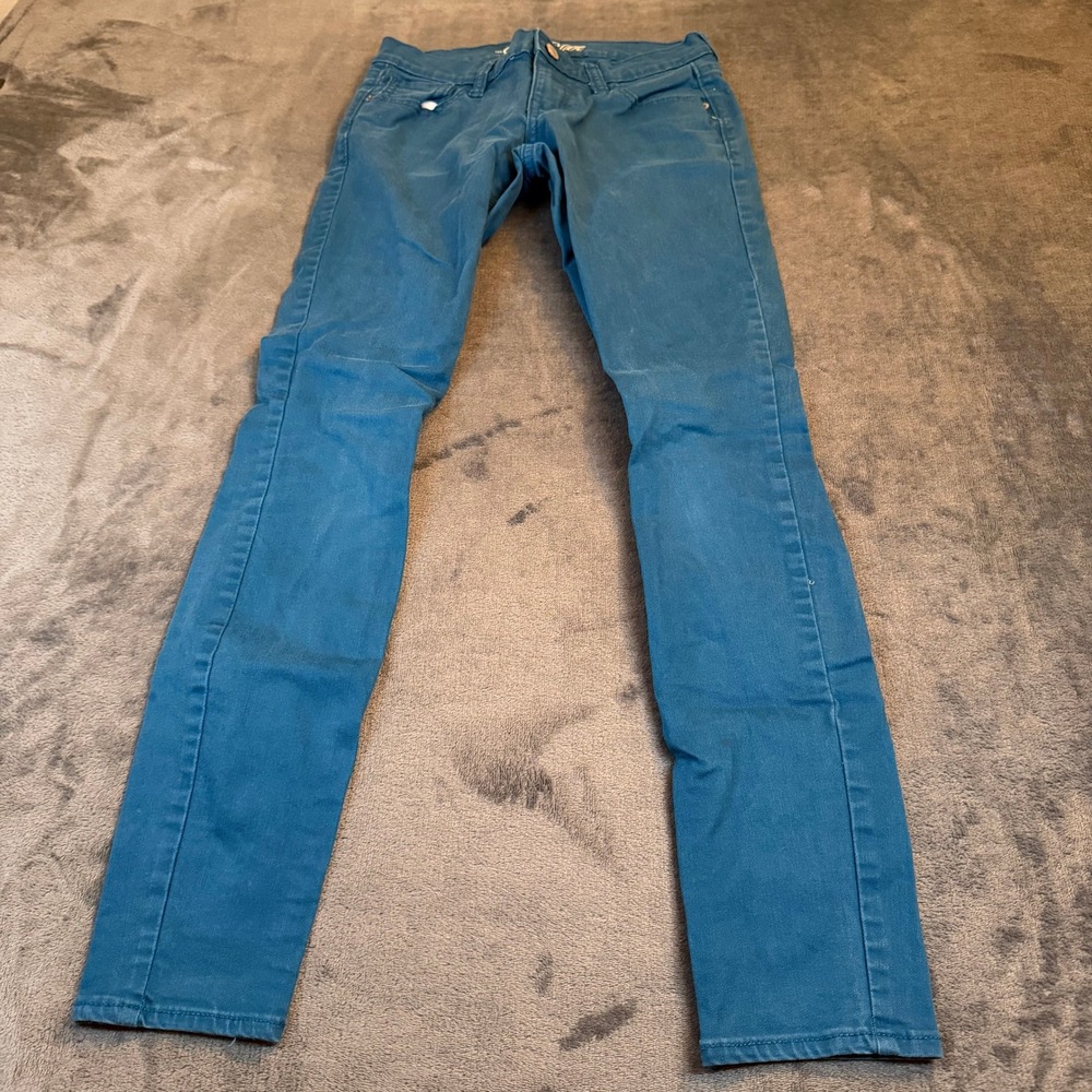Old Navy The RockStar Skinny Jeans Womens 4 Teal Blue Stretch Mid Rise Denim